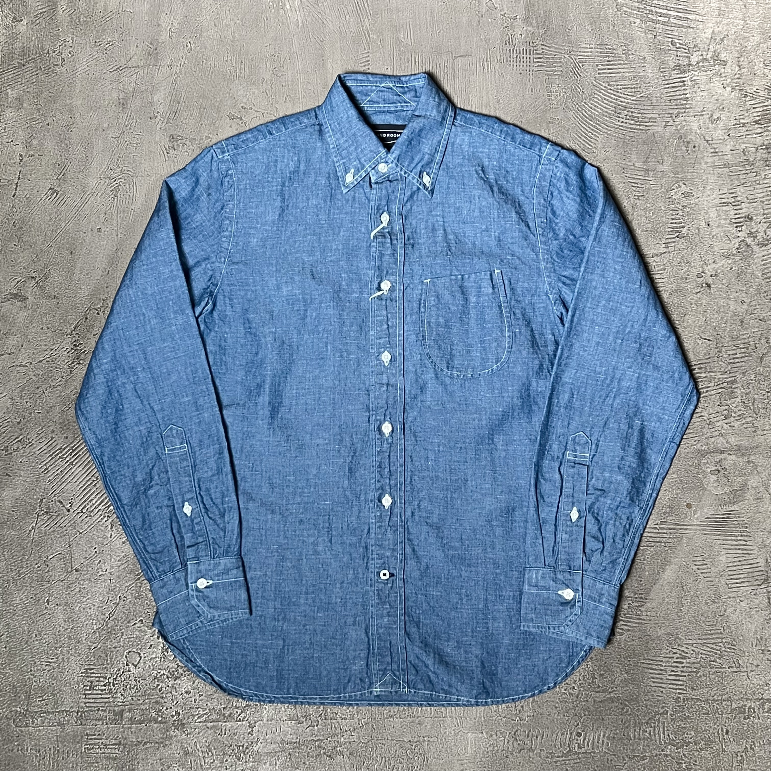 Cotton/Linen Indigo Dungaree BD Shirts