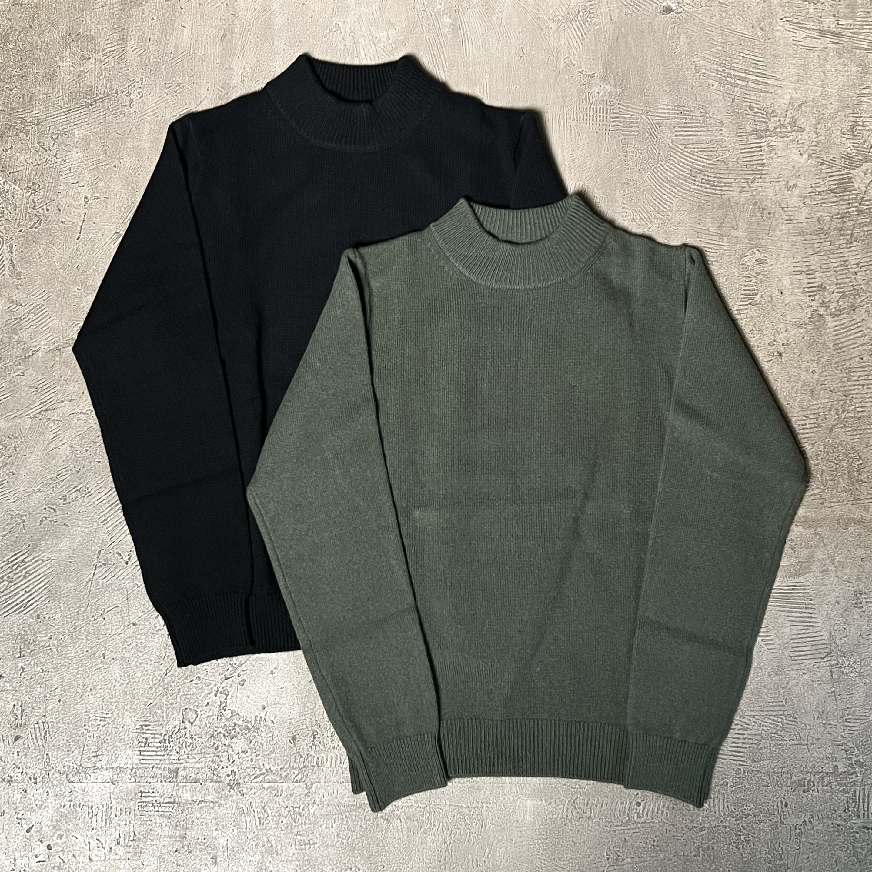 Wool Cashmare Silk Mock Neck Sweater