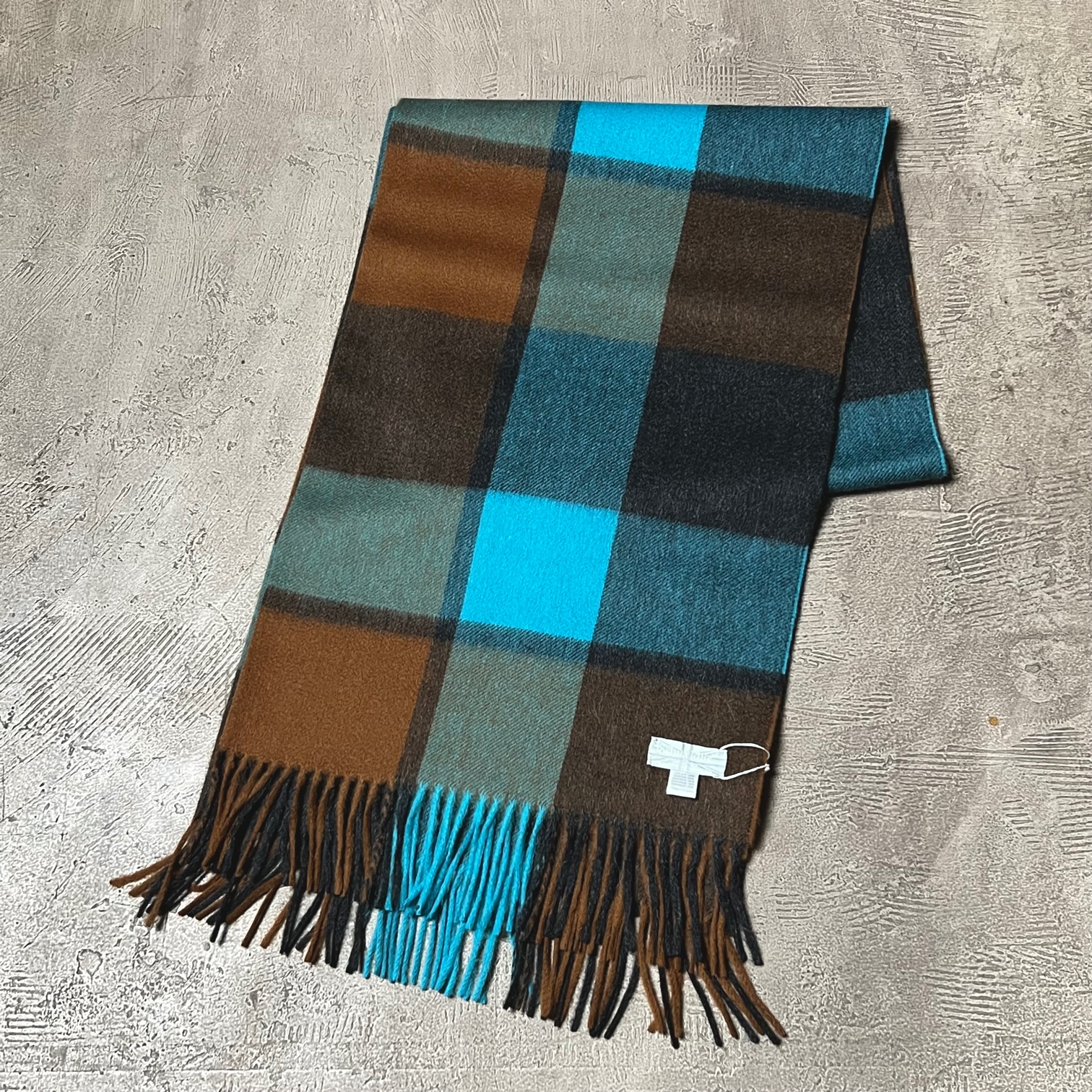 Cashmere Stole 3colour Block Check